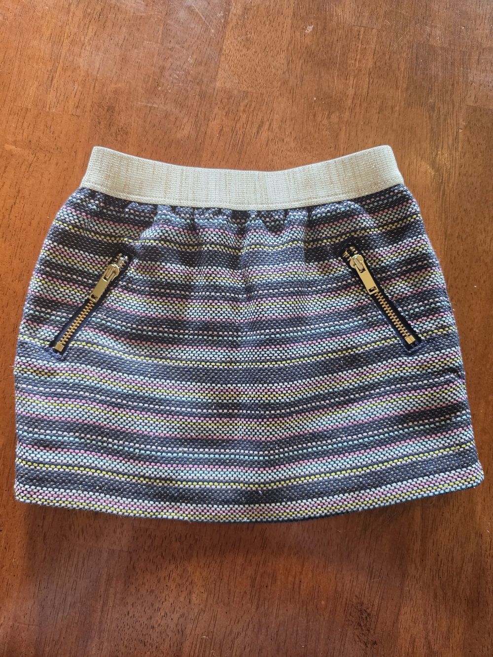OshKosh B'gosh Multicolor Striped Mini Skirt with Cream Waistband